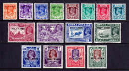 Burma - Scott #35-50 - MH - SCV $7.85 - Birma (...-1947)