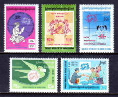 Burma - Scott #239-243 - MNH - Perf Crease #242, Toning Speck #243 - SCV $11 - Myanmar (Birma 1948-...)