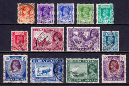 Burma - Scott #18A//31 - Used - See Description - SCV $31 - Birmania (...-1947)