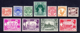 Burma - Scott #102//112 - MH - Short Set - SCV $8.35 - Myanmar (Burma 1948-...)