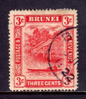 Brunei - Scott #18a - Used - Paper Adh./rev., Small Thin LR - SCV $45 - Brunei (...-1984)