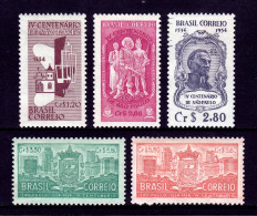 Brazil - Scott #771-775 - MH - Paper Adhesion/rev. #775 - SCV $8.50 - Unused Stamps