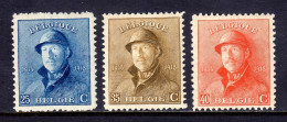 Belgium - Scott #130, 131, 132 - MH - Each With A Small Thin - SCV $9.60 - Oblitérés