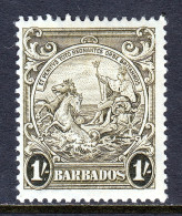 Barbados - Scott #200a - MH - Olive Green - Paper Adhesion/rev. - SCV $12 - Barbades (...-1966)