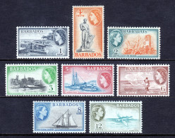 Barbados - Scott #235//242 - MNH - Minor Crease #241 - SCV $7.80 - Barbados (...-1966)