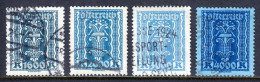 Austria - Scott #284//287 - Used - Short Set, Toning Spot #285 - SCV $11 - Used Stamps