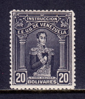 Venezuela - 1914 20b Bolivar Instruccion Revenue - MH - Venezuela