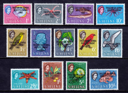 Tristan Da Cunha - Scott #55-67 - MH/MNH - Pulled Perfs #66 - SCV $23 - Tristan Da Cunha