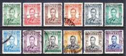 Southern Rhodesia - Scott #42//53 - Used - Short Set Of 12 - SCV $22 - Rhodésie Du Sud (...-1964)