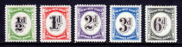 South West Africa - Scott #J86-J90 - MH - SCV $29 - Afrique Du Sud-Ouest (1923-1990)