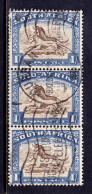 South Africa - Scott #62 - Strip/3 - Used - Cnr. Crease UL Top Stamp - SCV $19 - Impuestos