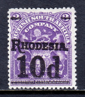 Rhodesia - Scott #91a - MH - Black Surcharge - Small Thin - SCV $16 - Rhodesia Del Sud (...-1964)