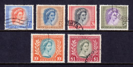 Rhodesia And Nyasaland - Scott #150//155 - Used - Hinge Bumps - SCV $54 - Rhodesia & Nyasaland (1954-1963)