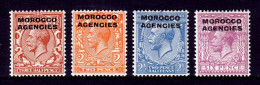 Morocco Agencies - Scott #221//224 - MH - SCV $20 - Morocco Agencies / Tangier (...-1958)