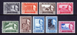 Malaya (Trengganu) - Scott #75//83 - MNH/MH - Short Set, See Desc. - SCV $22 - Trengganu