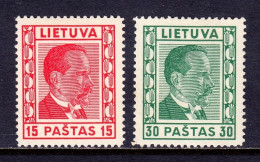 Lithuania - Scott #298, 299 - MH - SCV $14 - Lithuania