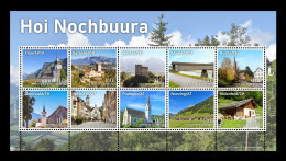 Liechtenstein (die.Marke) 2023 #320/29 Hoi Nochbuura. Swiss And Austrian Communities Bordering Liechtenstein MNH ** - Nuovi