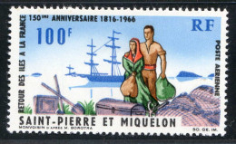 REF 086 > SAINT PIERRE Et MIQUELON < PA N° 36 * < Neuf Ch Voir Dos - MH * < SPM Poste Aérienne - Aéro  Air Mail - Unused Stamps