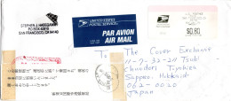 L76716 - USA - 2005 - 80¢ PostFreistpl A LpBf SAN FRANCISCO, CA -> Japan, M Japan Aufkleber "Unterwegs Beschaedigt" - Storia Postale