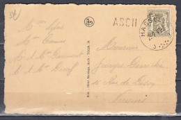 Postkaart Van Hasselt J Naar Verviers Met Langstempel Asch - Linear Postmarks