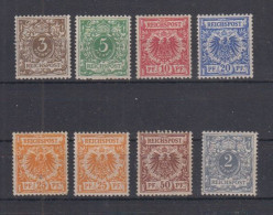 Dt.Reich Krone & Adler MiNo. 45/50 + 52 * (45,50,52 **) Gpr 1x49b*,50d** Etwas Höher Signiert - Unused Stamps