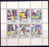 DDR 1972 - Märchen (VII), Nr. 1801 - 1806 Im Kleinbogen, Postfrisch ** / MNH - 1971-1980