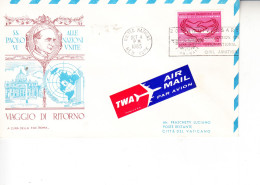 NAZIONI UNITE  1985 -  Viaggio  Papa - Storia Postale