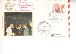 SVIZZERA  1982 - Visita Papa A Ginevra - Storia Postale