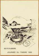 19106 / Peu Commun AUBIERE (63) Journée Du TIMBRE 1992 Illustration Christian CHABERT- BLONDEL LA ROUGERIE - Aubiere