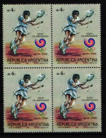 Argentinien 1929 Postfrisch Viererblock / Tennis #JA030 - Autres & Non Classés