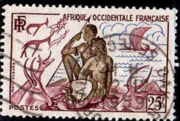 AOF Poste Obl Yv:49 Mi:66 Chasse & Peche (TB Cachet Rond) - Usados