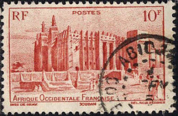 AOF Poste Obl Yv:39 Mi:49 Soudan Grde Mosquée De Djenné (TB Cachet Rond) - Used Stamps