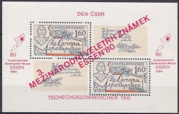 ** Tchécoslovaquie 1980 Mi 2589 - Bl.42 (Yv BF 41a), (MNH)** - Unused Stamps