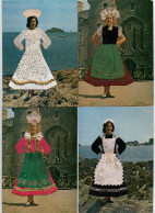 8 Cartes Postales De Collection . Costumes Bretons . Brodée - Colecciones Y Lotes