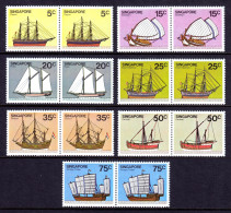 SIngapore - Scott #337//344 - Pairs - MNH - SCV $6.30 - Singapur (1959-...)