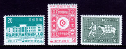 Korea - Scott #232-234 - MH - Subtle Creases On #233, 234 - SCV $21 - Korea, South