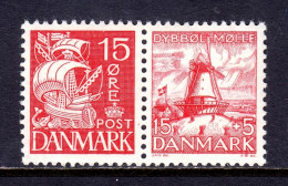 Denmark - Scott #238A, B8 - Se-tenant Pair - MNH - SCV $14 - Unused Stamps