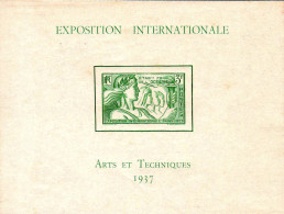 Océanie Bloc N** Yv:1 Mi:1 Exposition Internationale Arts Et Techniques (Petit Def.gomme) 120x91mm - Blocks & Kleinbögen
