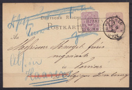 Postkarte 5pf + 5pf De HAAREN Càd AACHEN /15 6 1876 Pour VERVIERS - [HAAREN / REG. REZ. AACHEN / 15 6 1876] (au Dos: Càd - Altri & Non Classificati