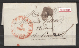 L. Datée 4 Septembre 1837 De Neufchâteau Càd T14 "NEUFCHATEAU /4 SEPT 1837" Pour Notaire à BERTRIX - 1830-1849 (Unabhängiges Belgien)