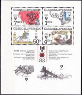 ** Tchécoslovaquie 1983 Mi 2723-6 - Bl.55 (Yv BF 61), (MNH)** - Nuevos