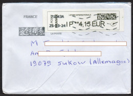 R Frankreich 2024 MiNr. ? (nouveau) ATM 4,15€  Auf Brief/ Lettre  100g - Briefe U. Dokumente