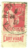 FRANCE 1932 #276 50c Rouge Avec Pub Allonge " LE JOURNAL DE L'ELITE L'ART VIVANT Le No 10 Fr " - Oblitérés