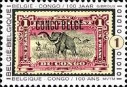 Belgie 2008 -  OBP 3848 - Congo Belge - Briefmarken Auf Briefmarken