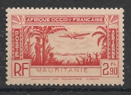 MAURITANIE - 1940 - PA N°YT. 2 - Avion 2f90 Rouge - VARIETE Légende Déplacée - Neuf Luxe ** / MNH / Postfrisch - Nuovi