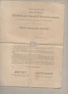 Canton De Lectoure) 1925 Manifeste Des Candidats Socialistes Pour Une élection   (PPP46927) - Non Classés