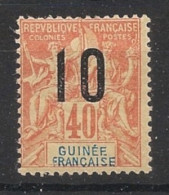 GUINEE - 1912 - N°YT 53 - Type Groupe 10 Sur 40c - VARIETE CRANCAISE - Neuf Luxe ** / MNH - Unused Stamps