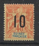 GUINEE - 1912 - N°YT 53 - Type Groupe 10 Sur 40c - VARIETE CRANCAISE - Neuf Luxe ** / MNH - Nuevos