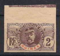 GUINEE - 1906 - N°YT 34a - Fadherbe 2c Brun - VARIETE Non Dentelé / Imperf. - Signé BRUN - Neuf Luxe ** / MNH - Nuevos