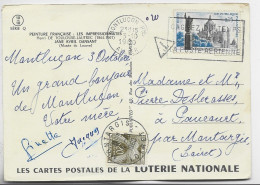 FRANCE 15C LISIEUX SEUL CARTE MEC MONTLUCON ALLIER 13.10.1960 POUR LE LOIRET TAXE 20C GERBES - 1960-.... Covers & Documents